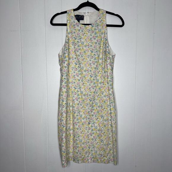 Vintage RALPH by Ralph Lauren Women’s 90s Summer Floral Sheath Dress Size 12 - Picture 1 of 4